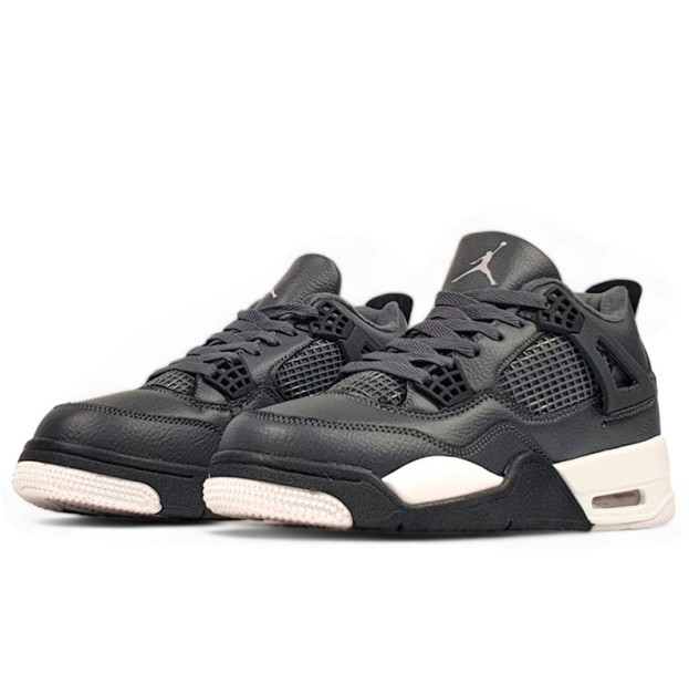Jordan 4 Grey Black White Winter С МЕХОМ