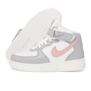 Nike Air Force 1 High Grey Pink Winter С МЕХОМ