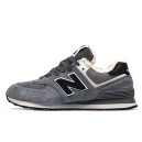 New Balance 574 Grey Black White Winter С МЕХОМ