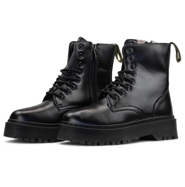 Dr. Martens Jadon Smooth Leather Boots Black З ХУТРОМ