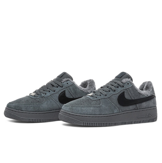 Nike Air Force 1 Low Grey З ХУТРОМ