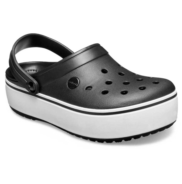 Crocs Crocband Platform Black White