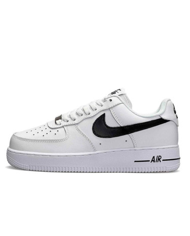 Nike Air Force 1 Low White Black Winter С МЕХОМ