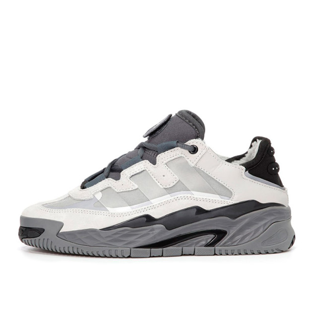 Adidas Niteball White Grey Winter С МЕХОМ