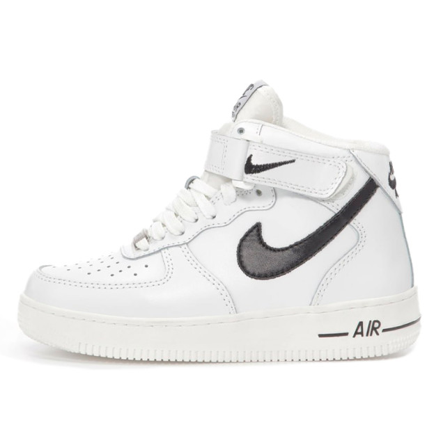 Nike Air Force 1 High White Black Winter С МЕХОМ