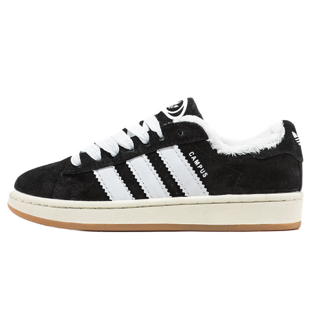 Adidas Campus Black White Winter С МЕХОМ (FKS2350297)