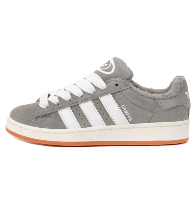 Adidas Campus Dark Grey White Winter С МЕХОМ