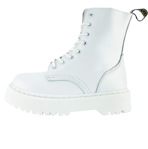 Dr. Martens Jadon Smooth Leather Boots Zip White