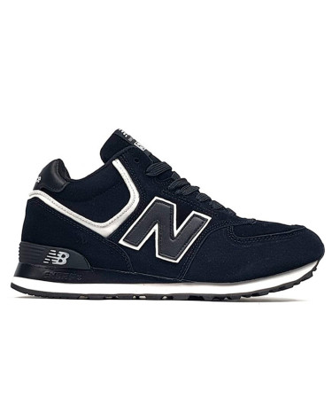 New Balance 574 High Black White Winter З ХУТРОМ