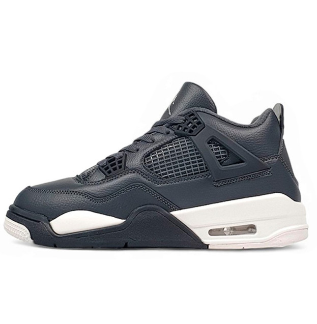 Jordan 4 Grey Black White Winter С МЕХОМ
