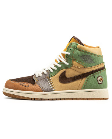 Jordan 1 x Zion Williamson Voodoo Yellow Green Brown