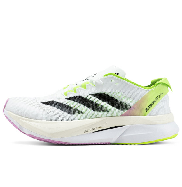 Adidas Adizero Boston 12 White Black Green Spark IG3328