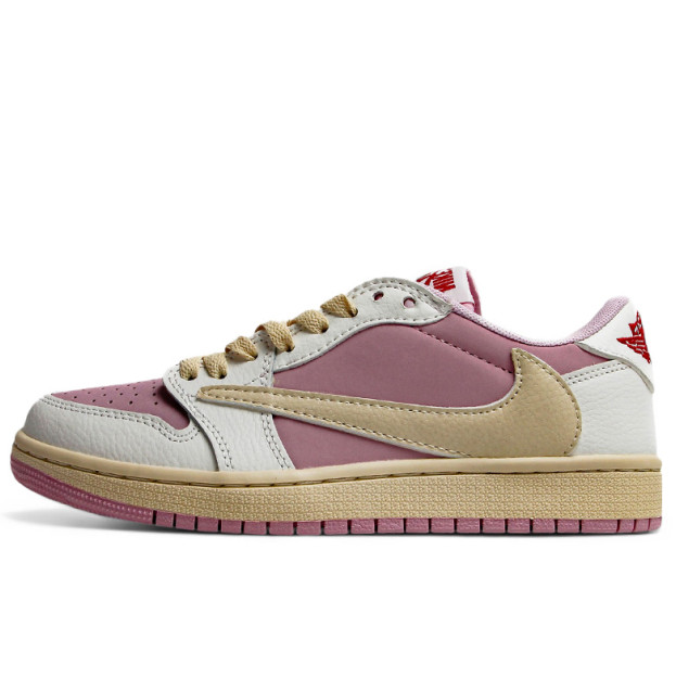 Jordan 1 Low x Travis Scott Pink White Beige