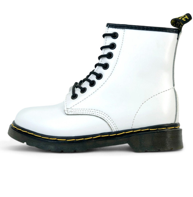 Dr. Martens 1460 Smooth Leather Lace Up Boots White З ХУТРОМ