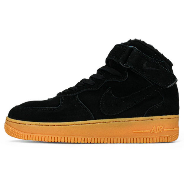 Nike Air Force 1 High Black Gym З ХУТРОМ
