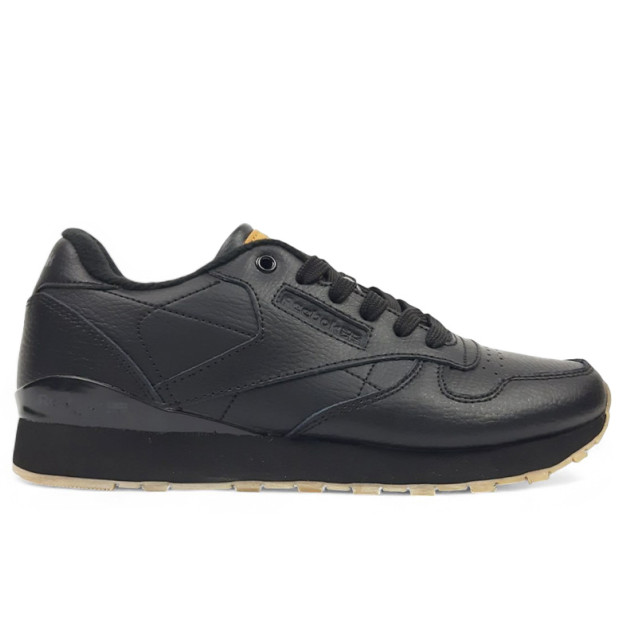 Reebok Classic Leather Black Gym З ФЛІСОМ