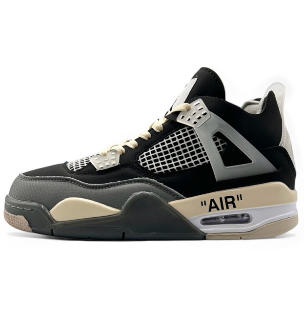 Jordan 4 Retro Black Beige Grey