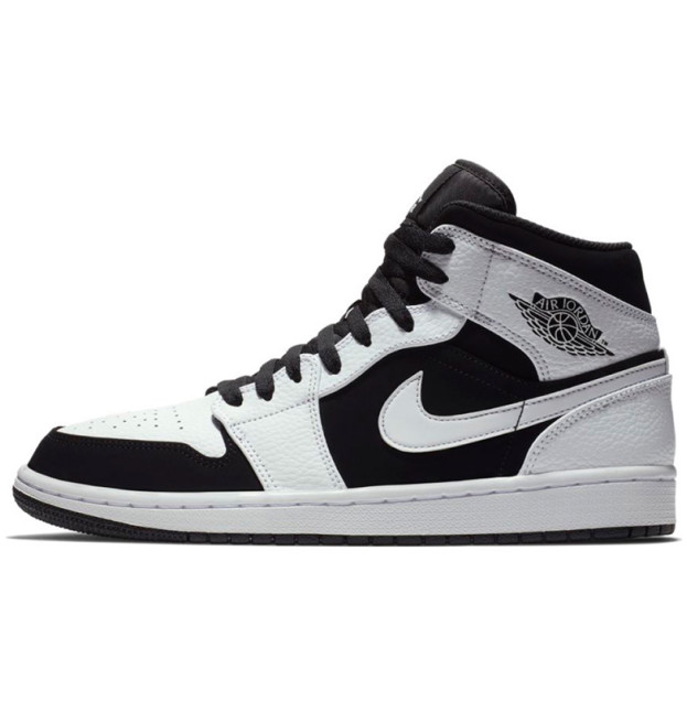 Jordan 1 Mid White Black 554724-113