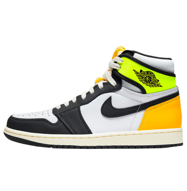 Jordan 1 Retro High White Black Volt University Gold 555088-118