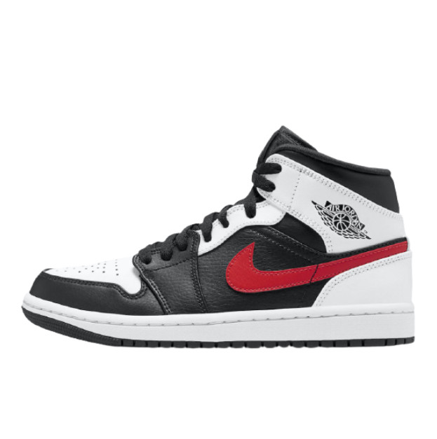 Jordan 1 Mid Black Chile Red White 554724-075