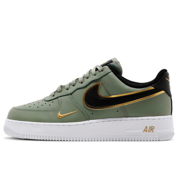 Nike Air Force 1 Low '07 Double Swoosh Olive Gold Black DA8481-300