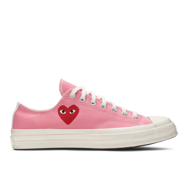 Converse x Comme Des Garcons Play Chuck 70 Low Bright Pink 168304C