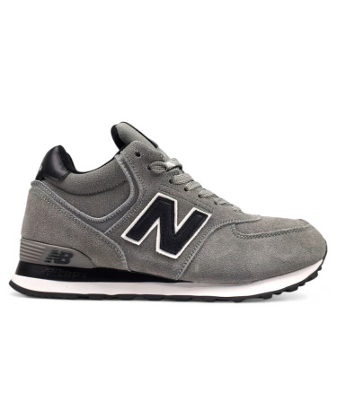 New Balance 574 Mid Grey Black С МЕХОМ