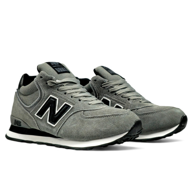 New Balance 574 Mid Grey Black З ХУТРОМ