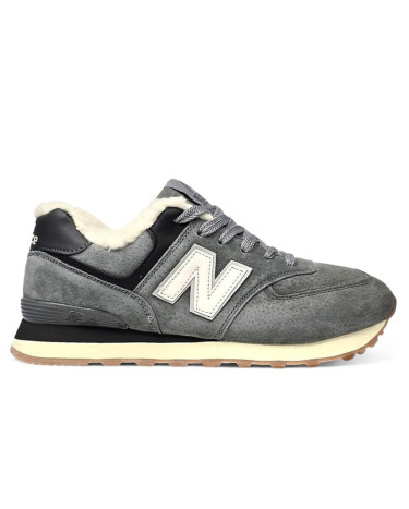 New Balance 574 Grey White С МЕХОМ