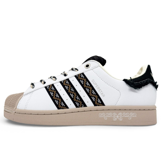 Adidas Superstar 2 Fringe White Beige Black