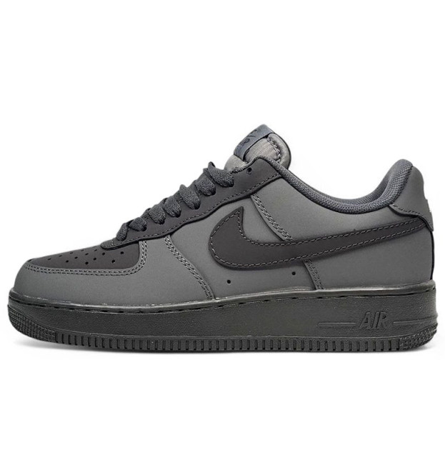 Nike Air Force 1 Low Grey Black З ХУТРОМ
