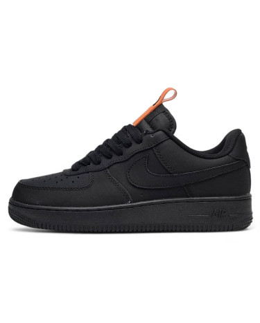 Nike Air Force 1 Low Black Orange З ХУТРОМ