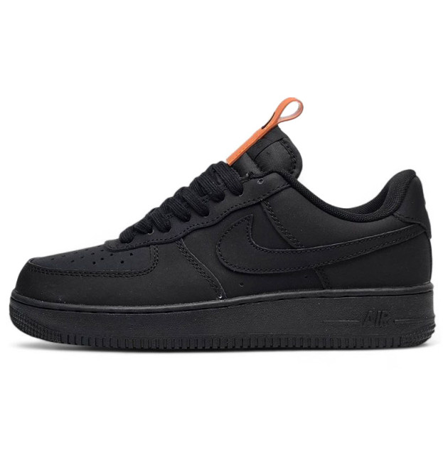 Nike Air Force 1 Low Black Orange З ХУТРОМ
