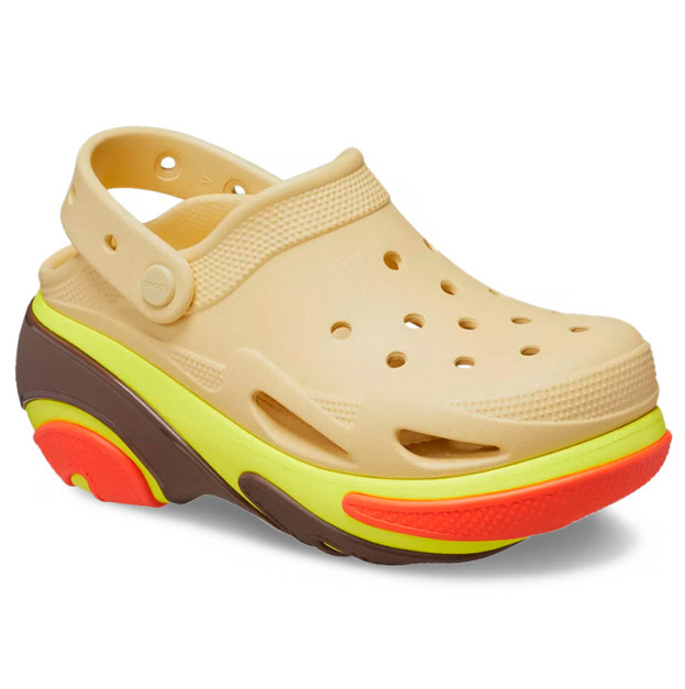 Crocs Bubble Crush Clog Platform Sesame