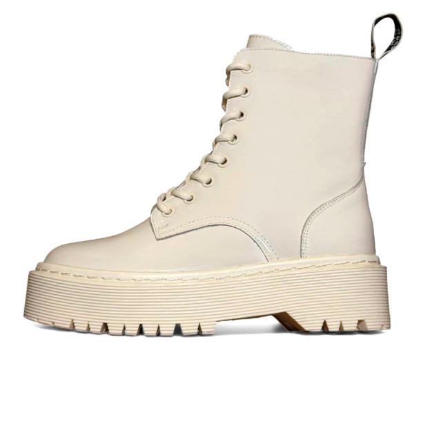 Dr. Martens Jadon Mono White Lacquered Zip