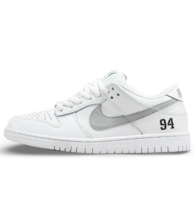 Nike SB Dunk Low x Supreme White Grey