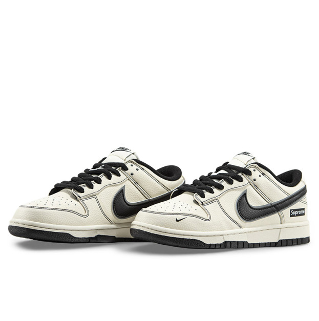 Nike SB Dunk Low x Supreme Double Swoosh Beige Black