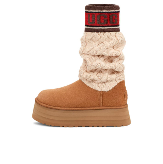 UGG Classic Sweater Letter Boot Chestnut 1144045-CHE